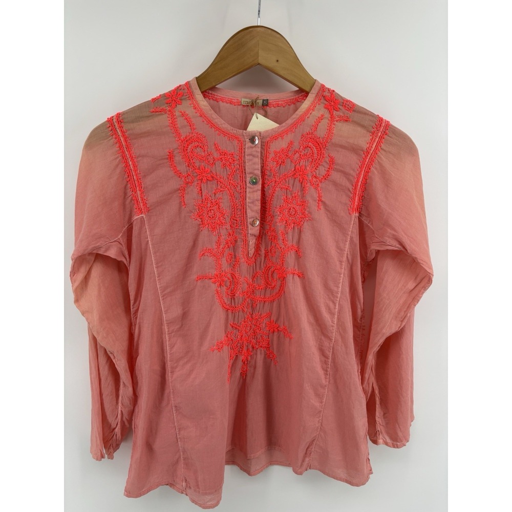 Matta NY Umaa Top Sz S Embroidered Designer Peasant Boho MSRP $178